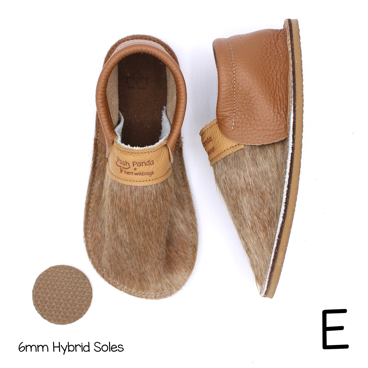 Hair Hide Mocs - YOUTH - Size 3 (4-6mm Soles)