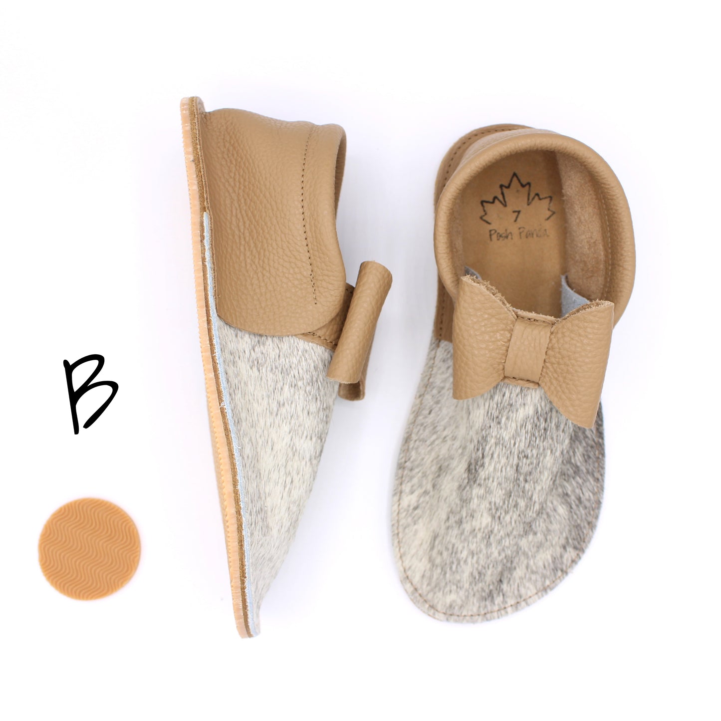 Hair Hide Collab Mocs - Ladies - SIZE 7 (4-6mm Soles)