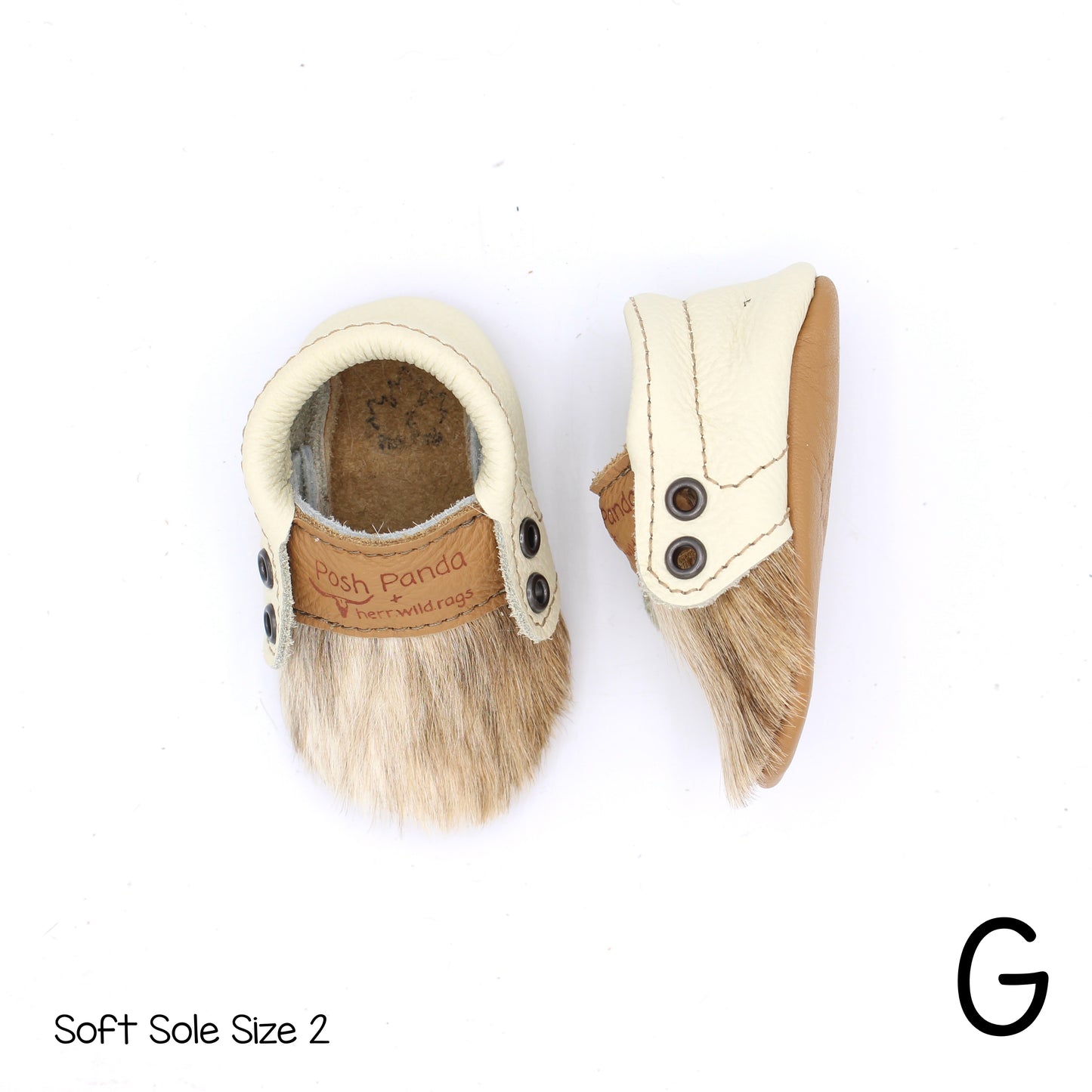 Hair Hide Mocs -  BABY/TODDLER (Soft Sole) - Size 2