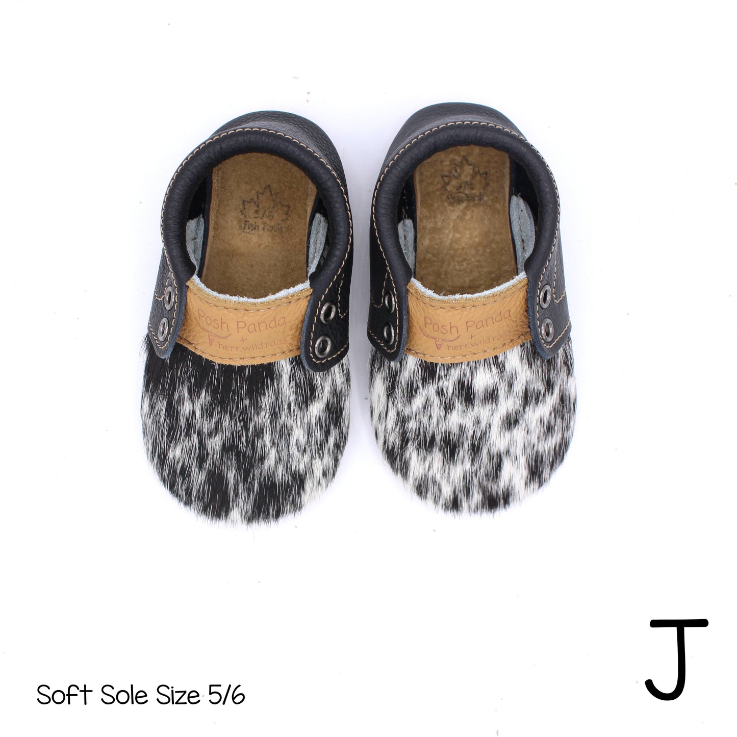 Hair Hide Mocs -  BABY/TODDLER (Soft Sole) - Size 5/6