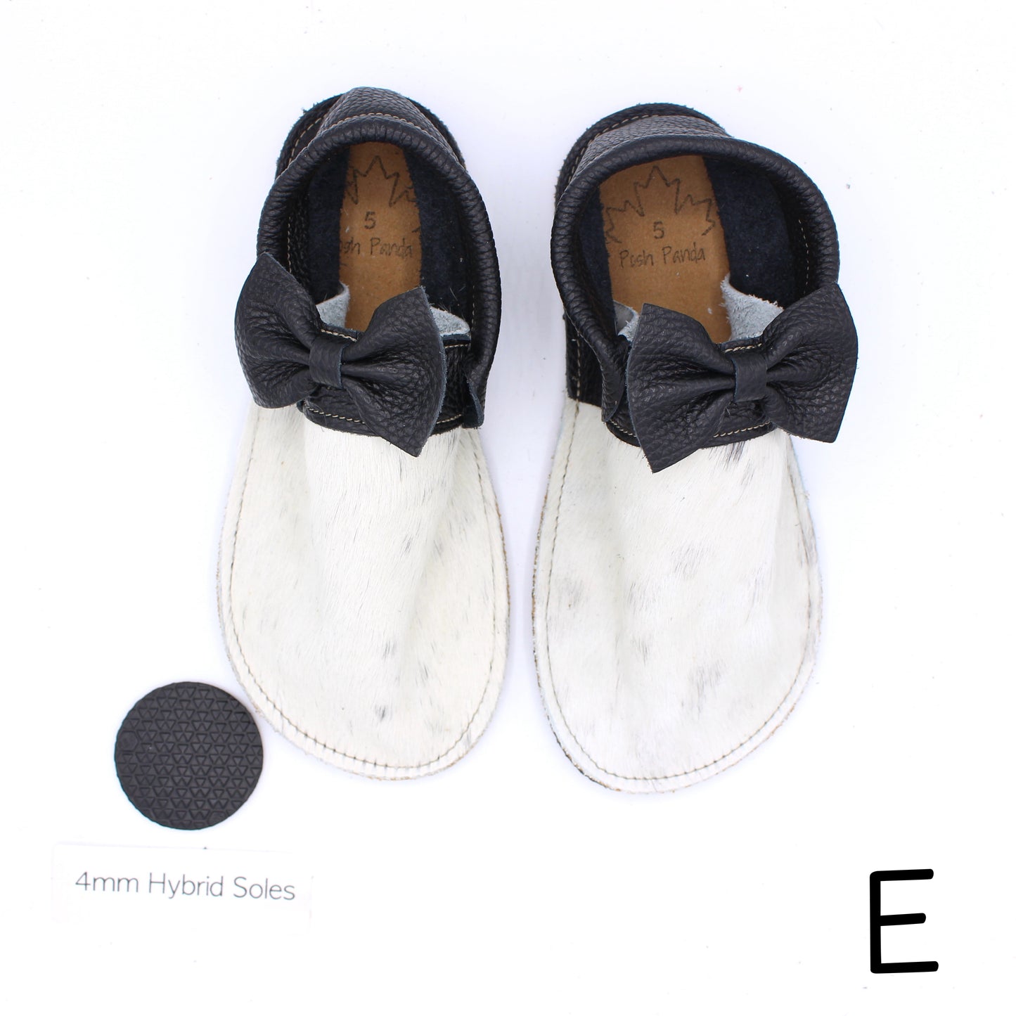Hair Hide Collab Mocs - Ladies - SIZE 5  (4-6mm Soles)