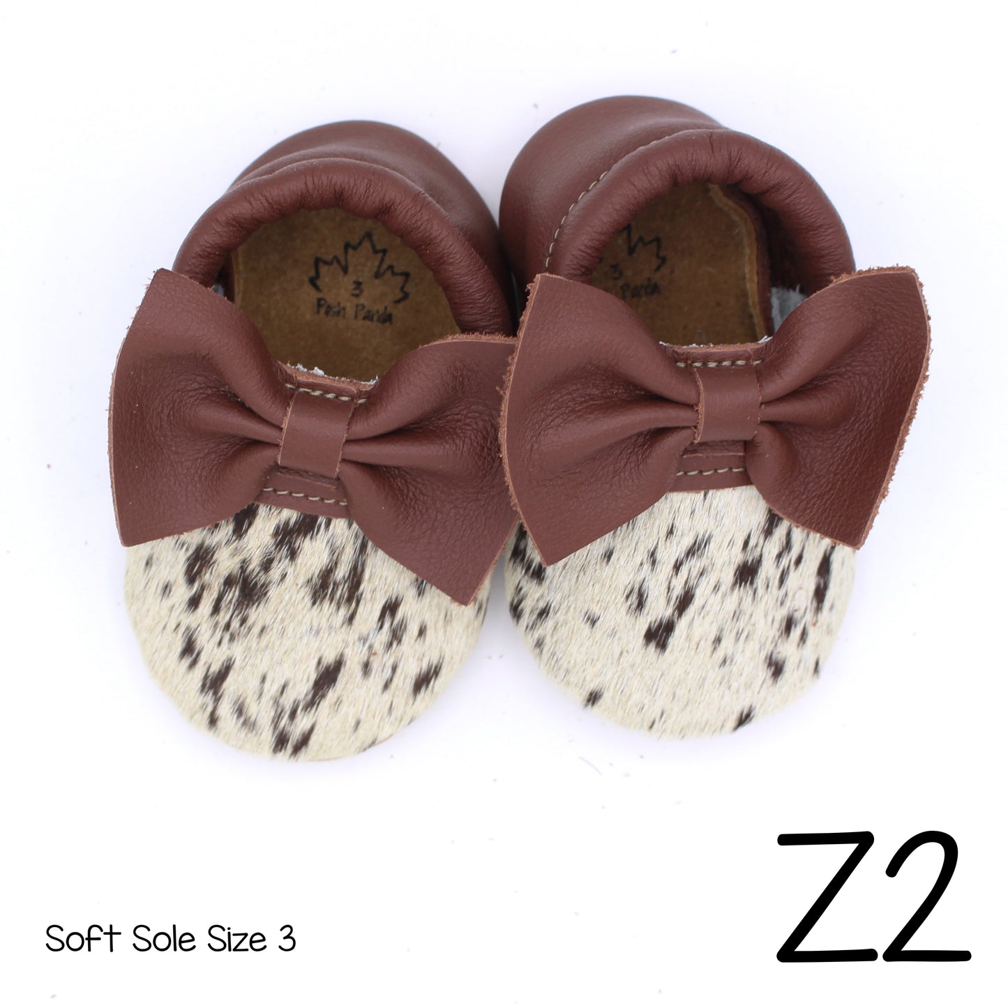 Hair Hide Mocs -  BABY/TODDLER (Soft Sole) - Size 3