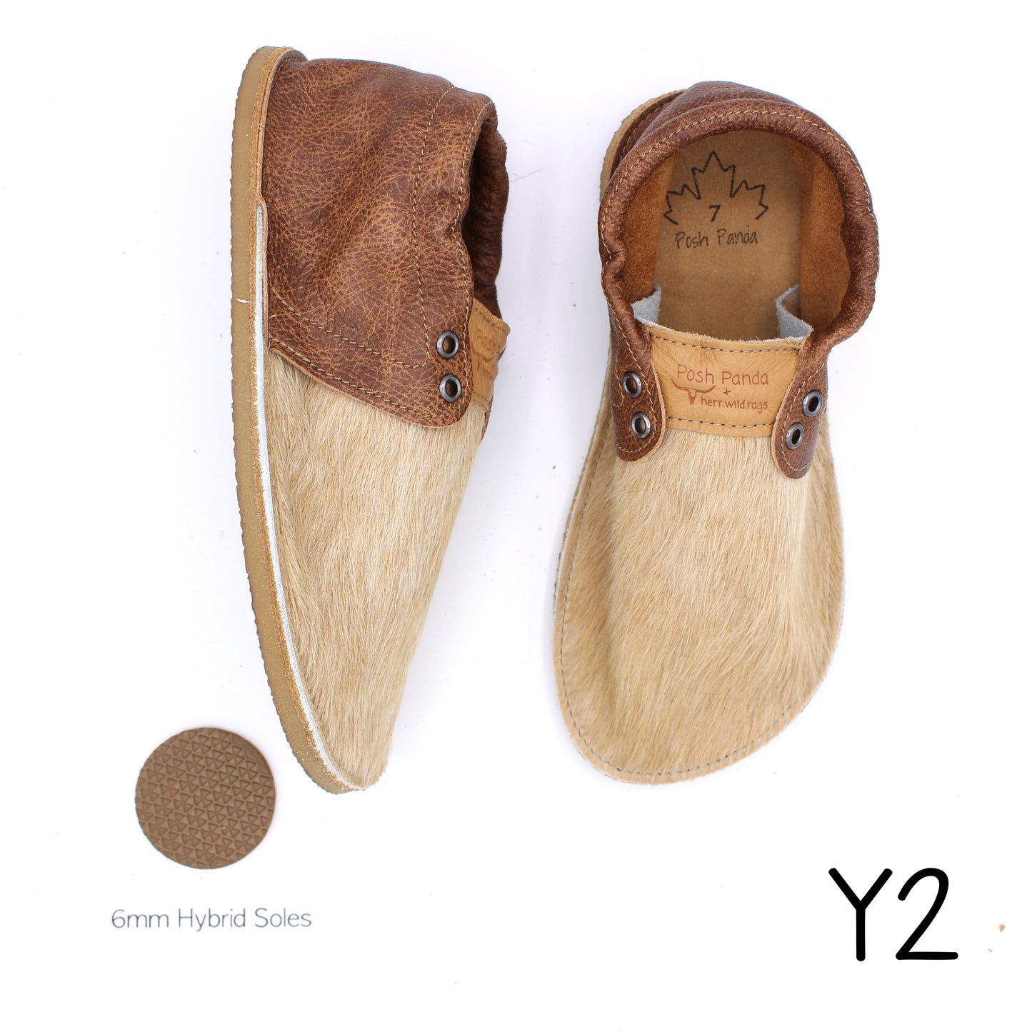 Hair Hide Collab Mocs - Ladies - SIZE 7 (4-6mm Soles)