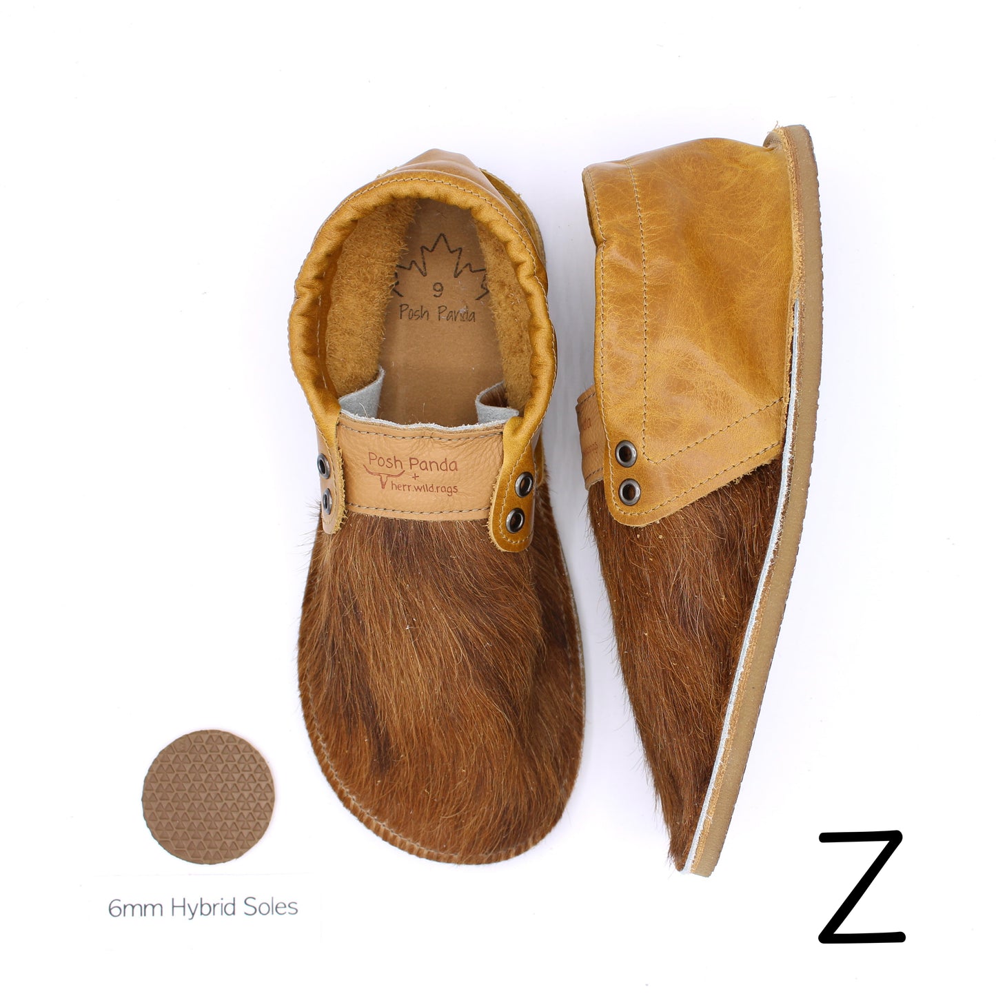 Hair Hide Collab Mocs - Ladies - SIZE 9 (4-6mm Soles)