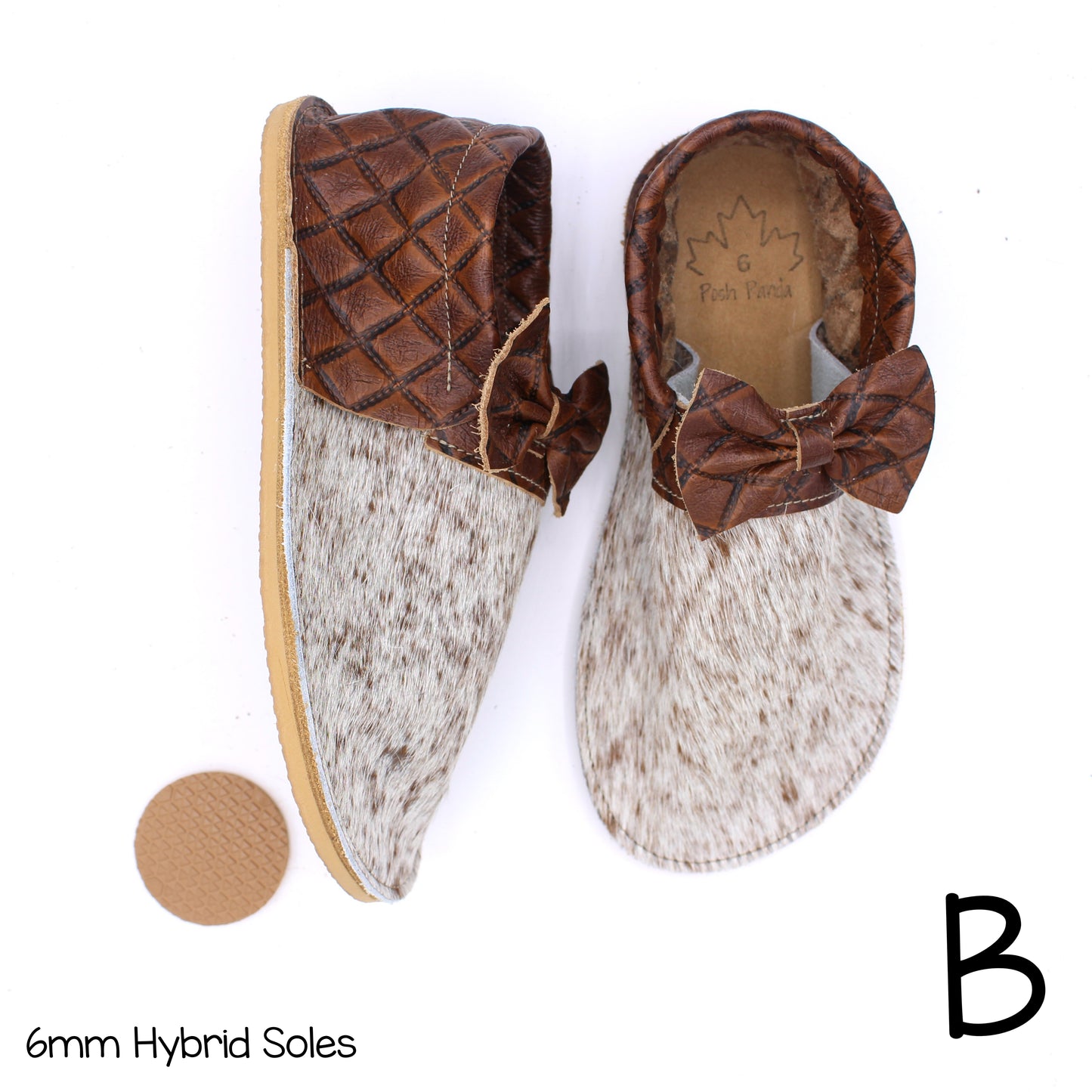 Hair Hide Collab Mocs - Ladies - SIZE 6 (4-6mm Soles)