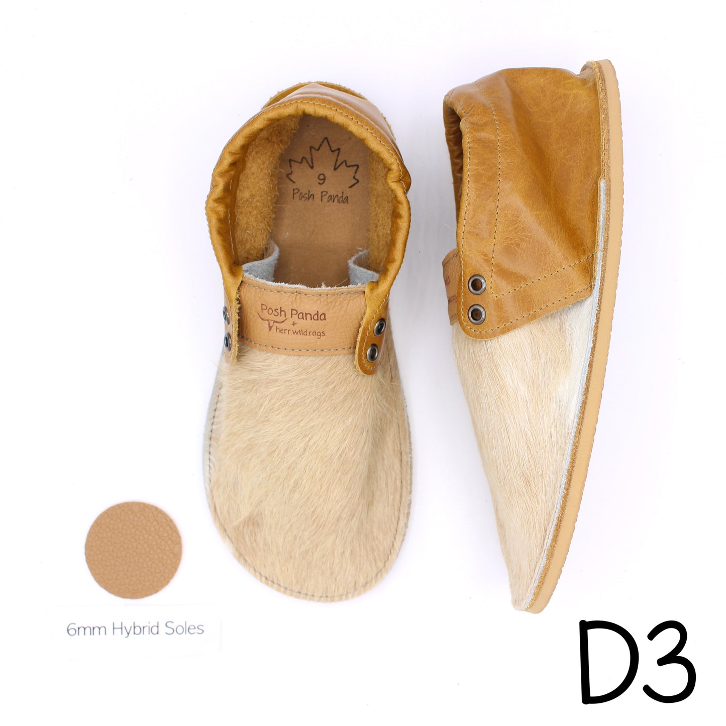 Hair Hide Collab Mocs - Ladies - SIZE 9 (4-6mm Soles)