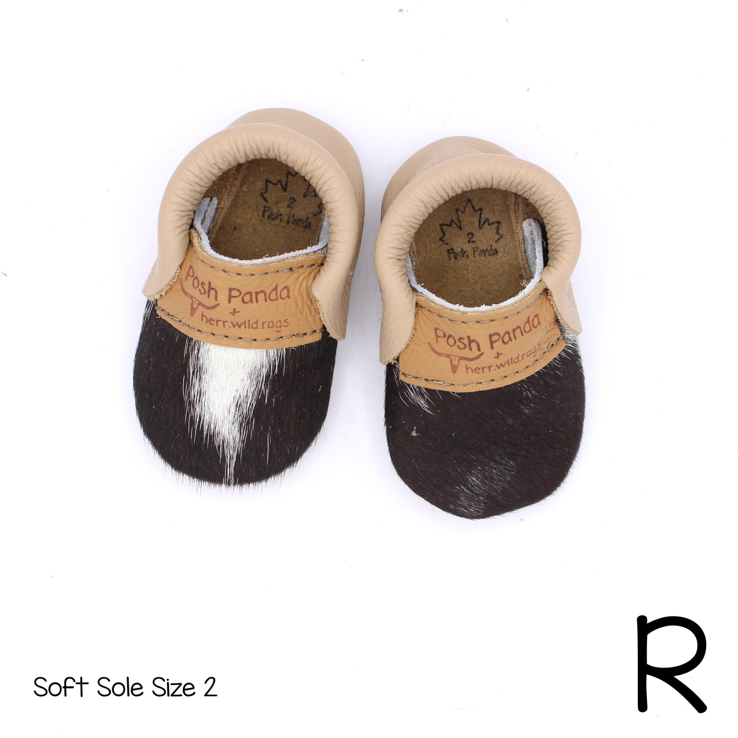 Hair Hide Mocs -  BABY/TODDLER (Soft Sole) - Size 2