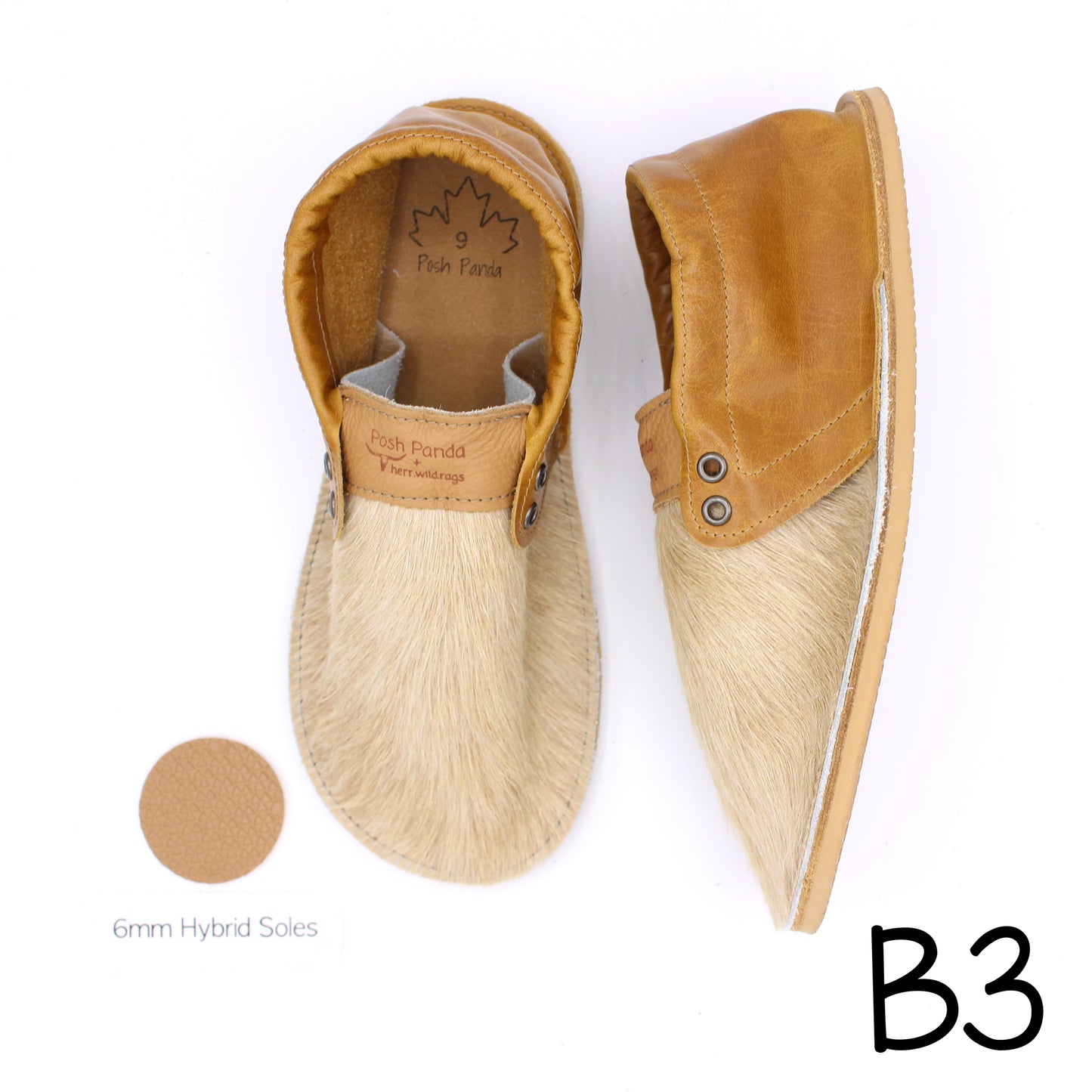 Hair Hide Collab Mocs - Ladies - SIZE 9 (4-6mm Soles)