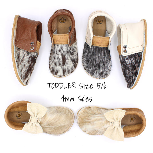 Hair Hide Mocs - TODDLER - Size 5/6 (4-6mm Sole)