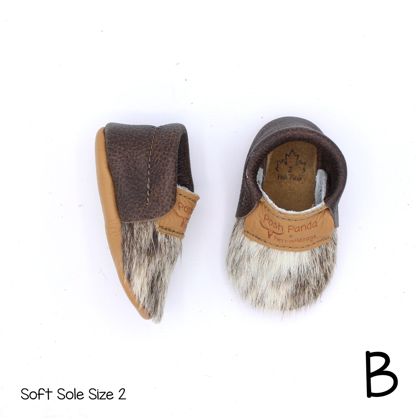 Hair Hide Mocs -  BABY/TODDLER (Soft Sole) - Size 2