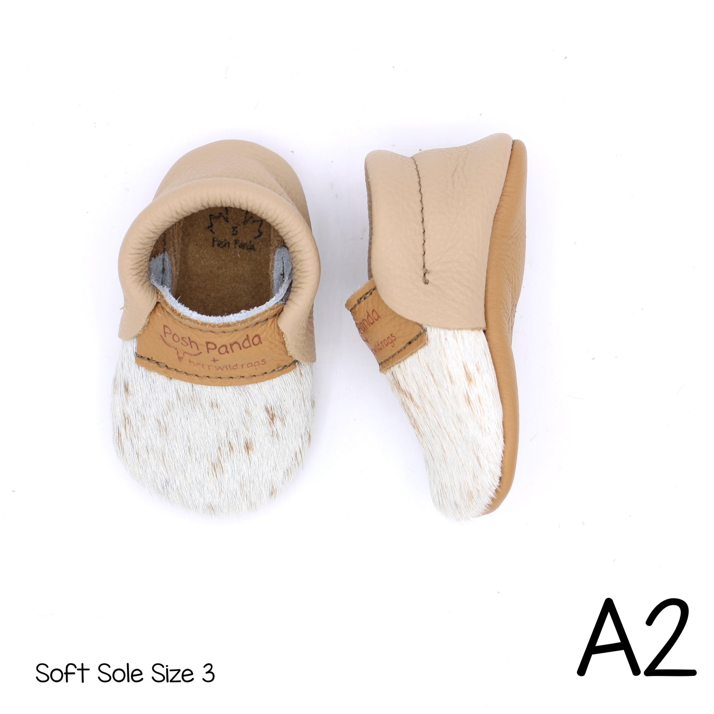 Hair Hide Mocs -  BABY/TODDLER (Soft Sole) - Size 3
