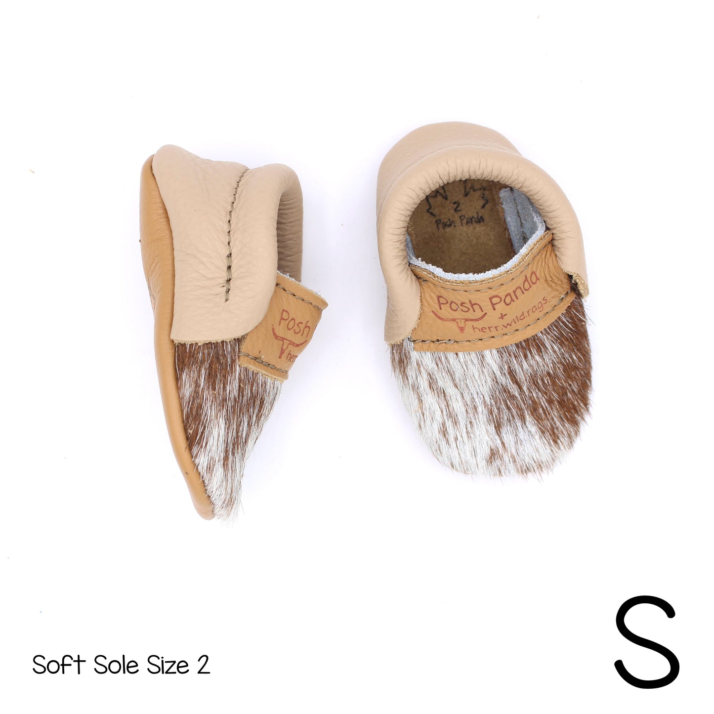 Hair Hide Mocs -  BABY/TODDLER (Soft Sole) - Size 2