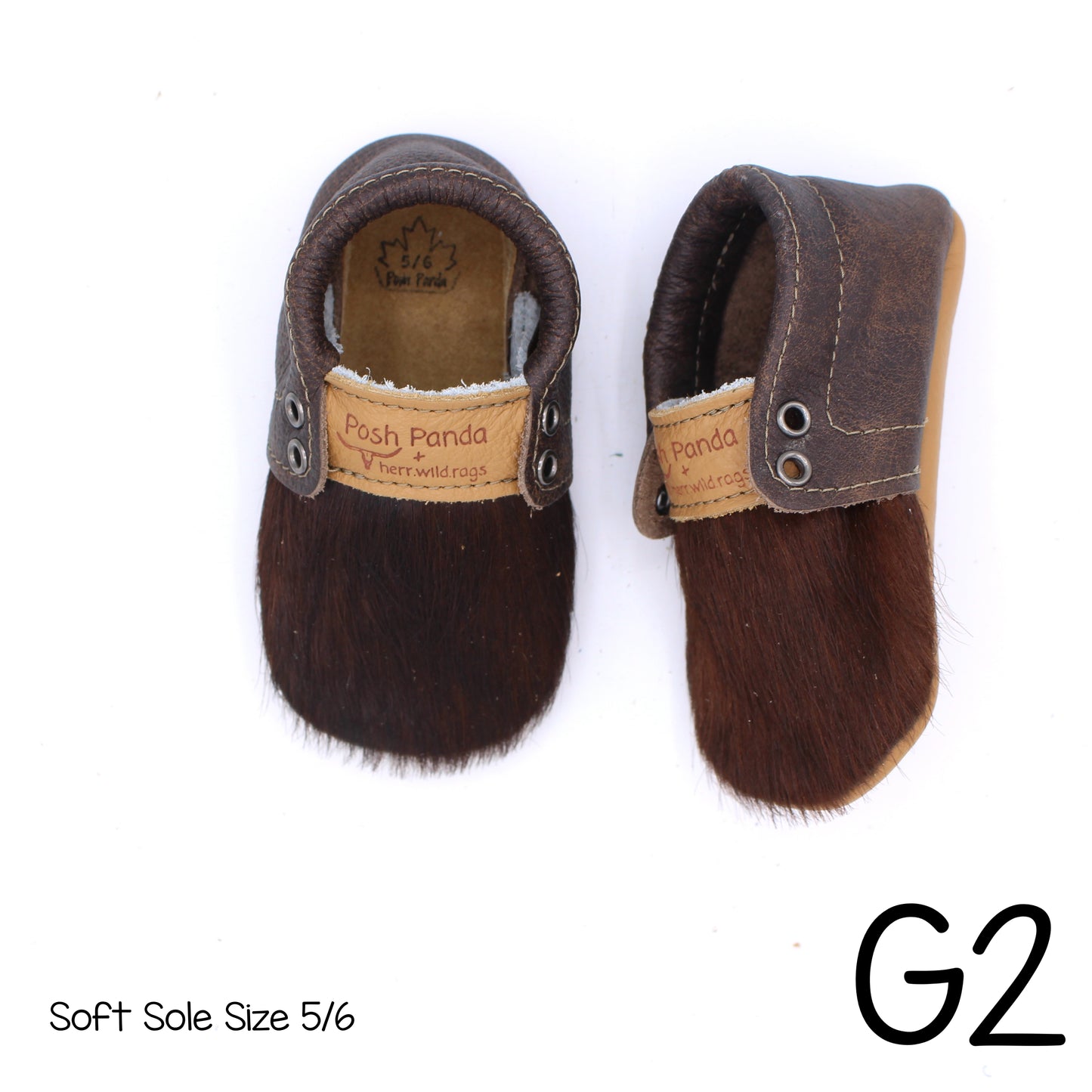 Hair Hide Mocs -  BABY/TODDLER (Soft Sole) - Size 5/6