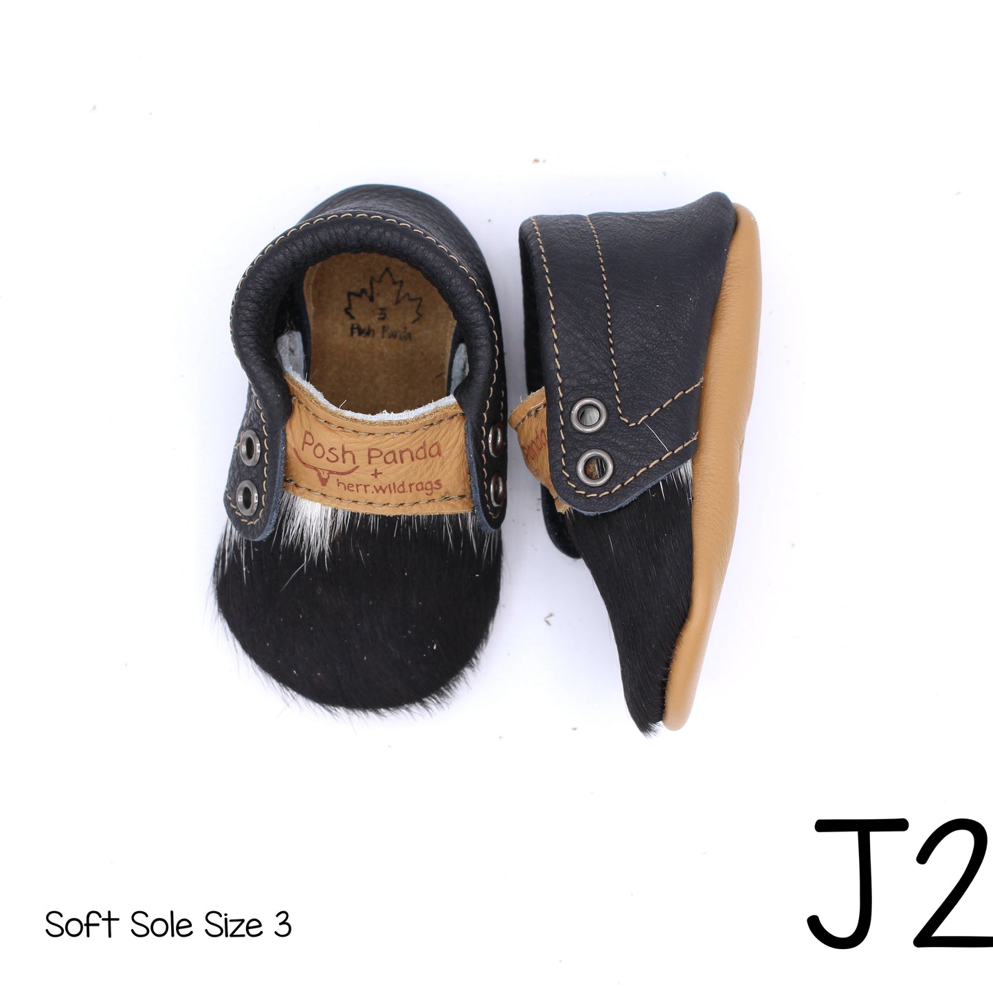 Hair Hide Mocs -  BABY/TODDLER (Soft Sole) - Size 3