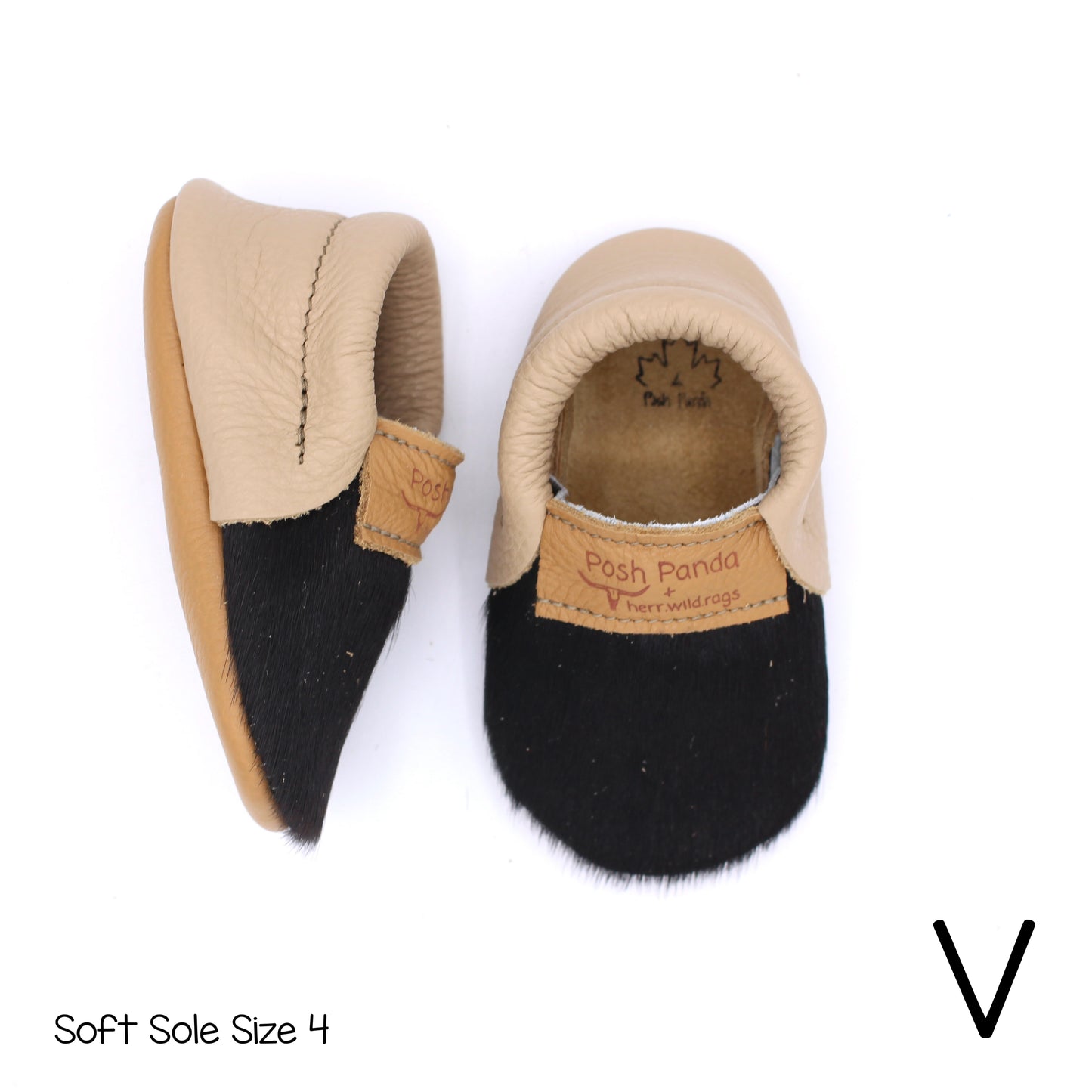 Hair Hide Mocs -  BABY/TODDLER (Soft Sole) - Size 4