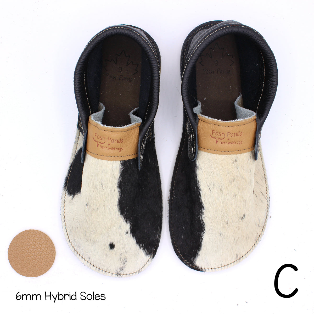 Hair Hide Collab Mocs - Ladies - SIZE 9 (4-6mm Soles)