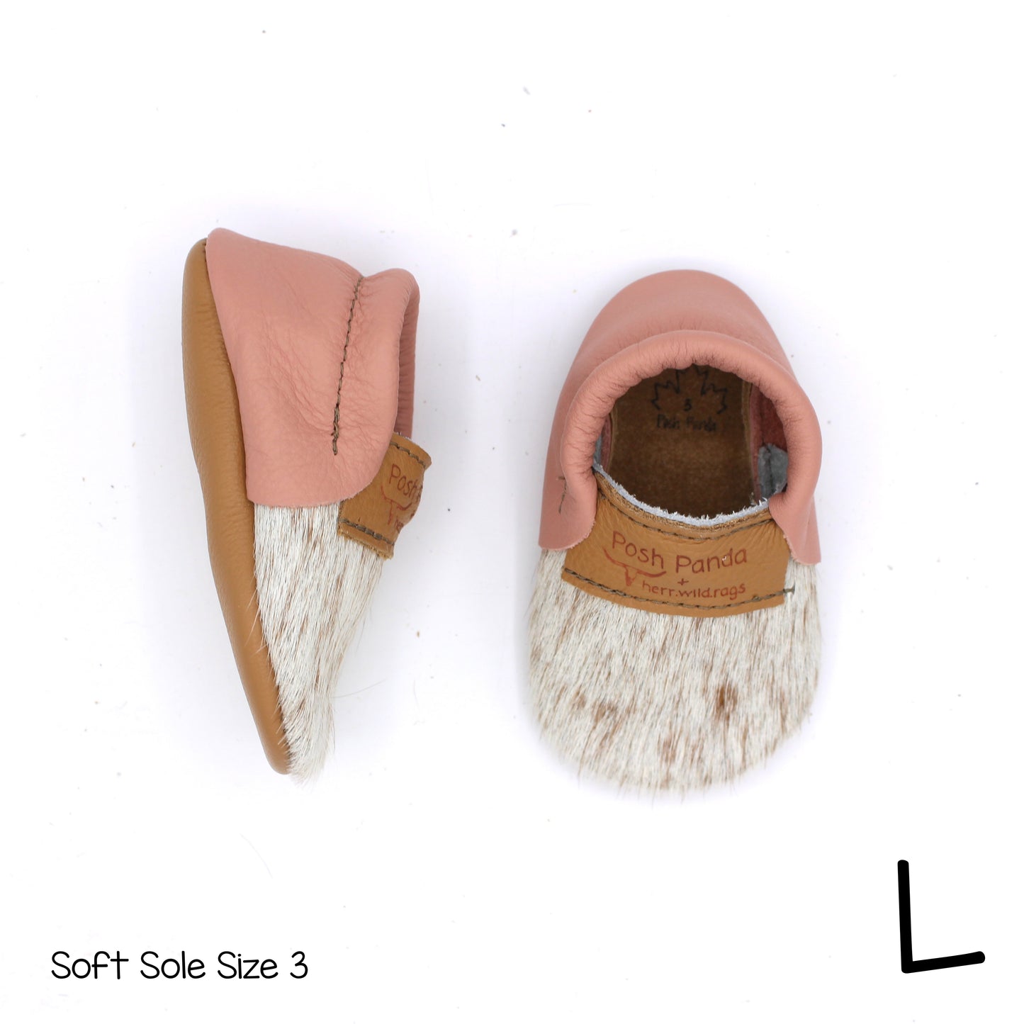 Hair Hide Mocs -  BABY/TODDLER (Soft Sole) - Size 3