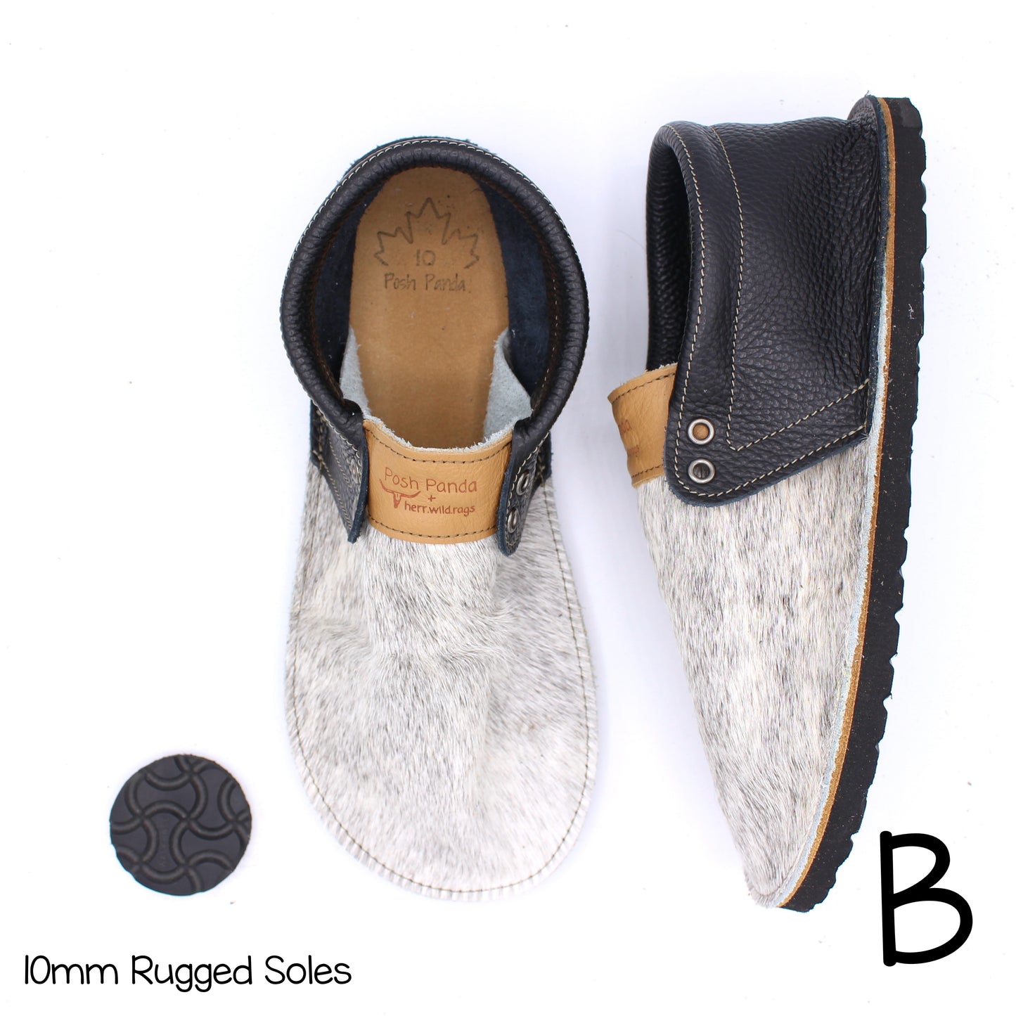 Hair Hide Collab Mocs - Ladies - SIZE 10 - RUGGED