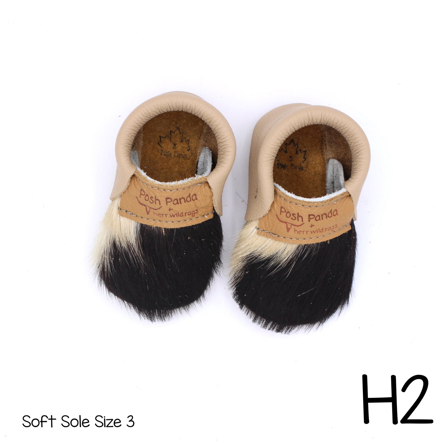 Hair Hide Mocs -  BABY/TODDLER (Soft Sole) - Size 3