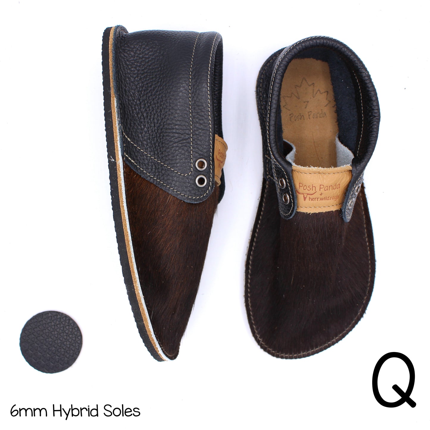 Hair Hide Collab Mocs - Ladies - SIZE 7 (4-6mm Soles)