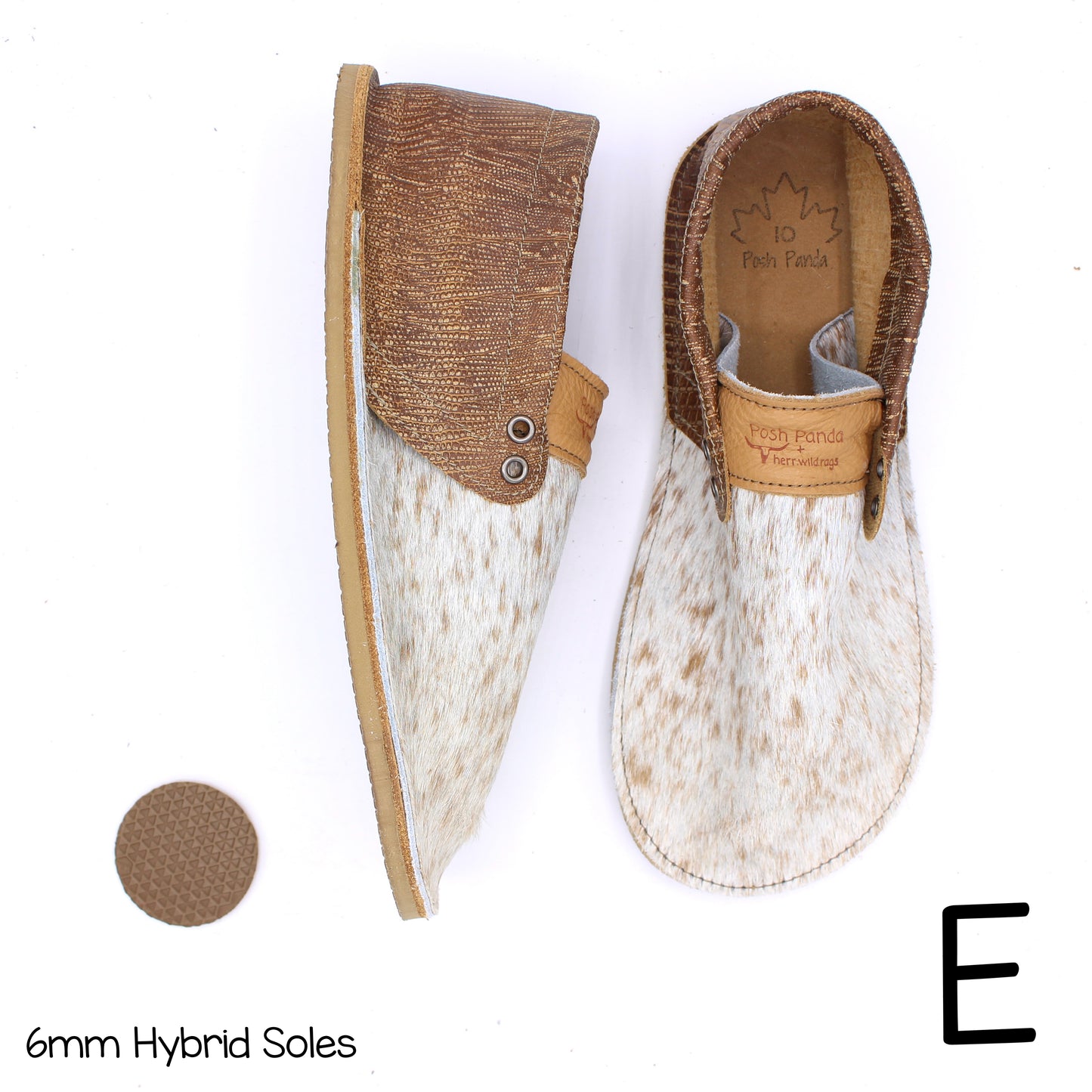 Hair Hide Collab Mocs - Ladies - SIZE 10 (4-6mm Soles)