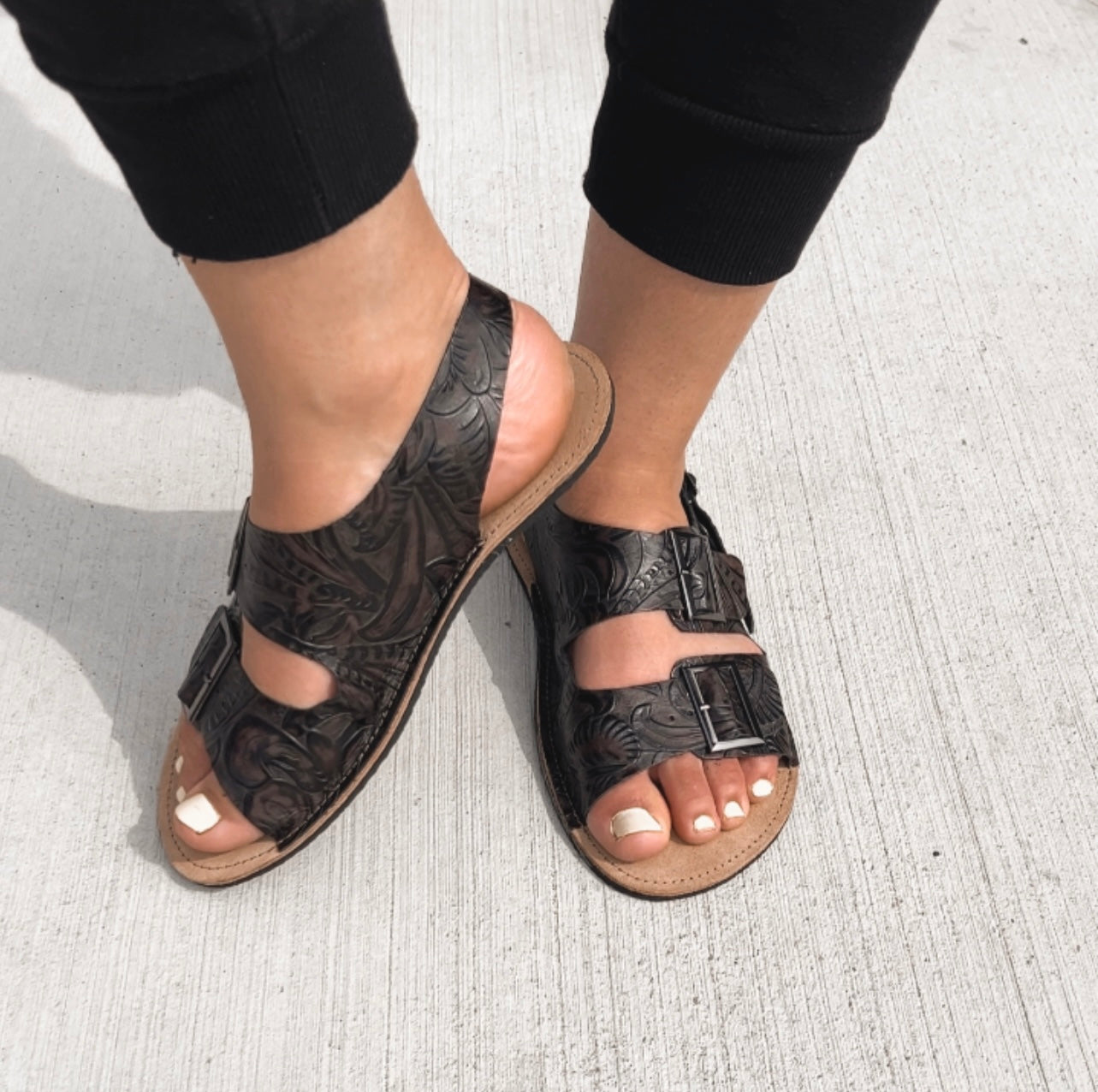 Custom Buckle Sandals with Straps