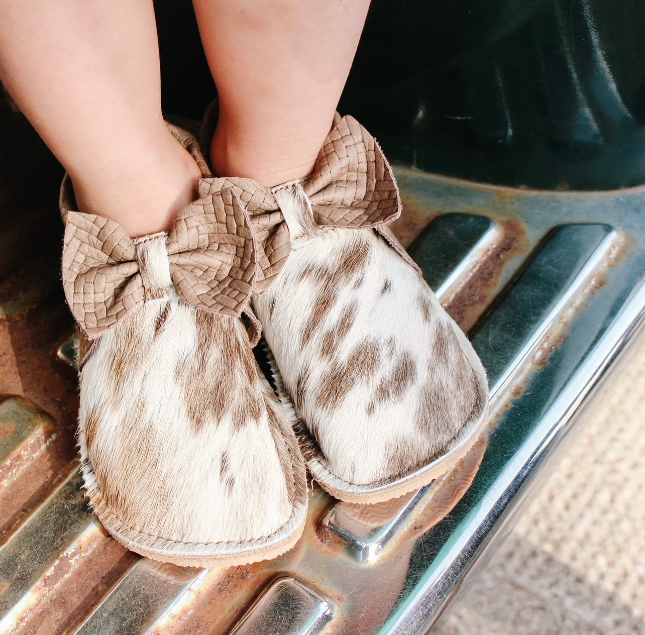 Hair Hide Mocs -  TODDLER - Size 11/12 (RUGGED Sole)