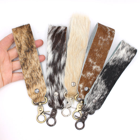 Hair Hide WIDE Wristlet Keychain - SINGLE