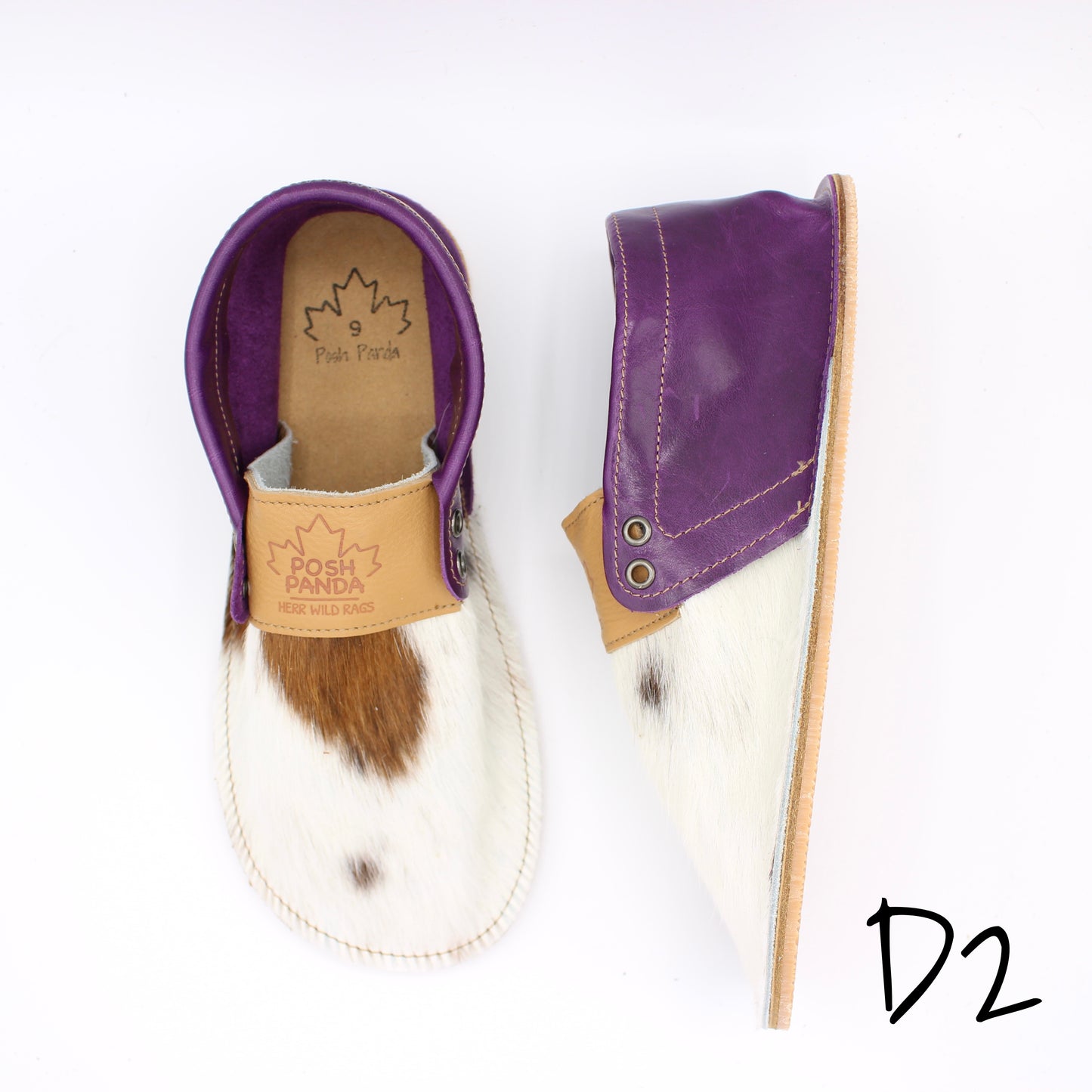 Hair Hide Collab Mocs - Ladies - SIZE 9 (4-6mm Soles)
