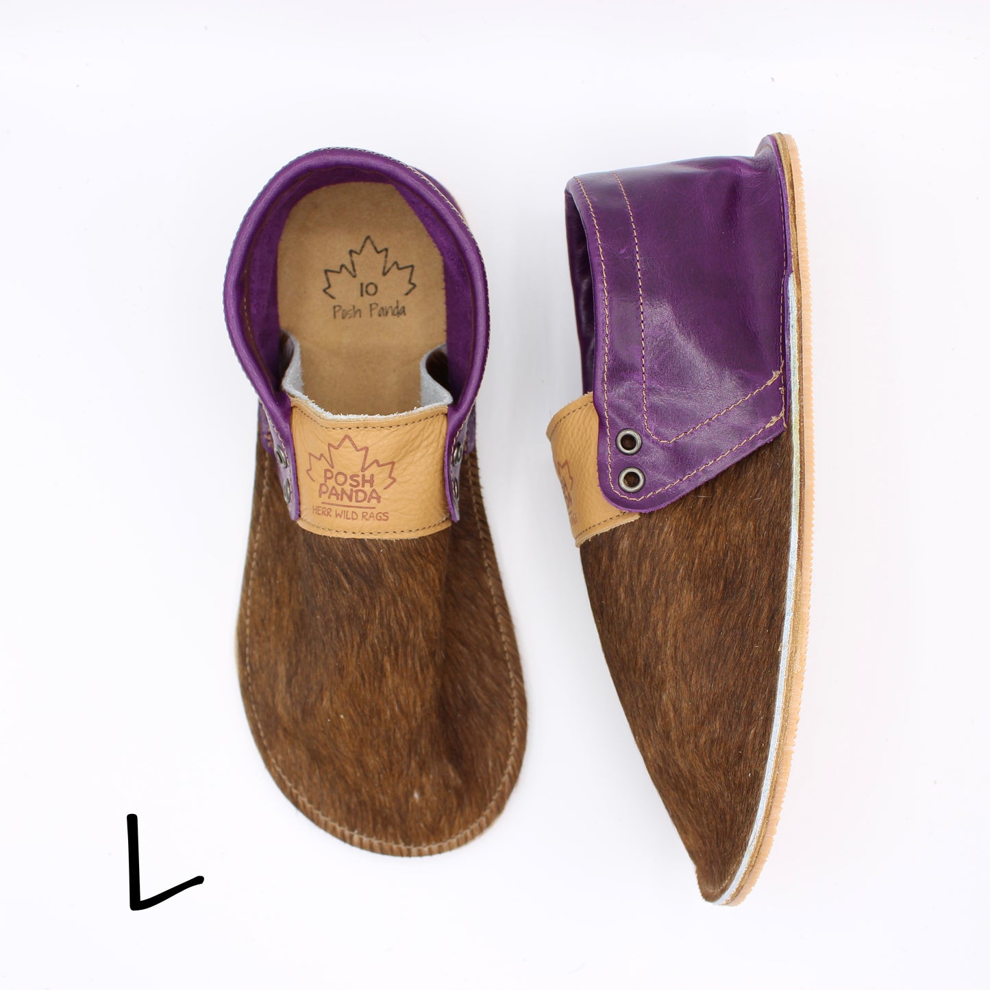 Hair Hide Collab Mocs - Ladies - SIZE 10 (4-6mm Soles)