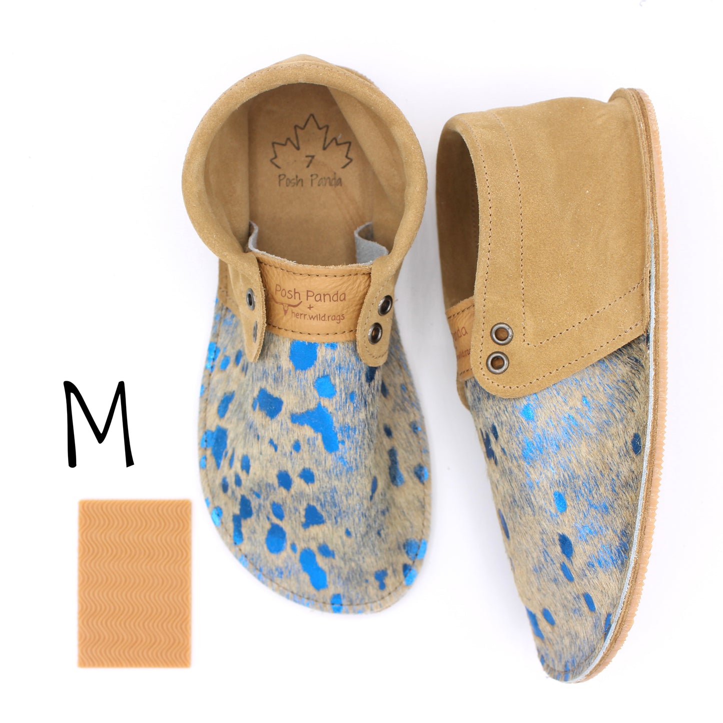 Hair Hide Collab Mocs - Ladies - SIZE 7 (4-6mm Soles)