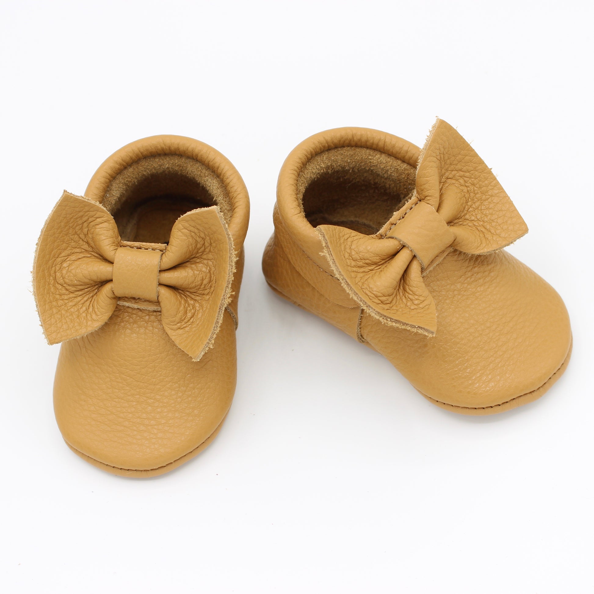 Baby Tan Bow Moc - Posh Panda