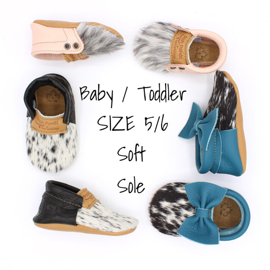 Hair Hide Mocs -  BABY/TODDLER (Soft Sole) - Size 5/6